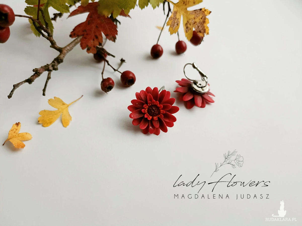 Kolczyki z gerberkami