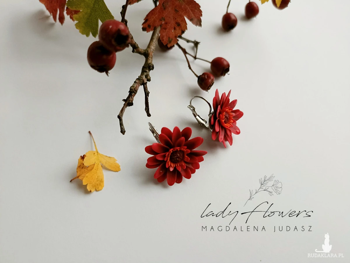 Kolczyki z gerberkami