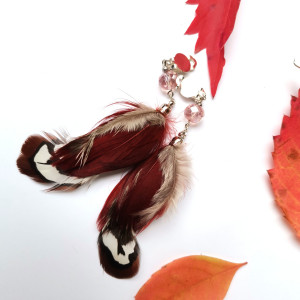 Klipsy  pióra jesienne