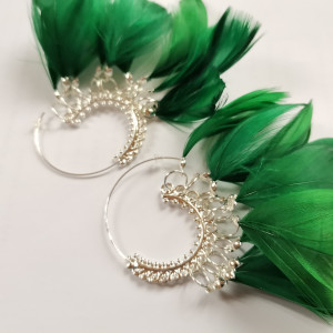 Kolczyki zielone koła