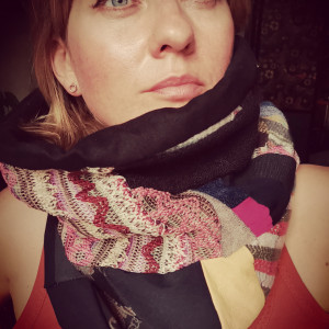 Komin patchworkowy  kolory ziemi