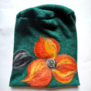 czapka welniana na podszewce