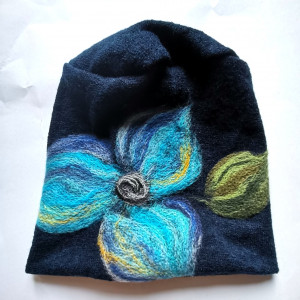 czapka welniana na podszewce