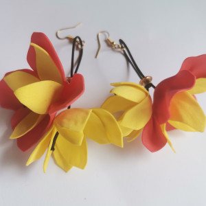 Kolczyki kwiatowe handmade