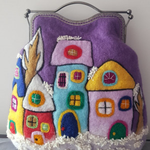 Torebka w kolorowe domki