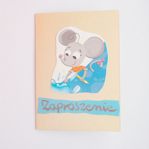 zaproszenie dla dziecka, bajkowe zaproszenie, śmieszne zaproszenie, zwierzęta zaproszenie