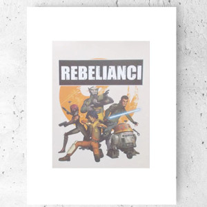 rebelianci plakat star wars, gwiezdne wojny rebelianci plakat A4, star wars plakaty, bajkowe plakaty dla dzieci, fajny plakat dla chłopca, filmowe plakaty do domu, małe plakaty z filmów, post
