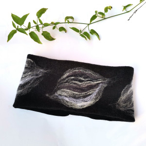 ciepła wełniana opaska filcowana zimowa