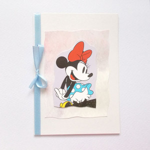 bajkowa kartka bez życzeń, myszka Minnie kartka, kartka z myszką Minnie, kartka dla dziewczynki, fajne kartki dla dzieci