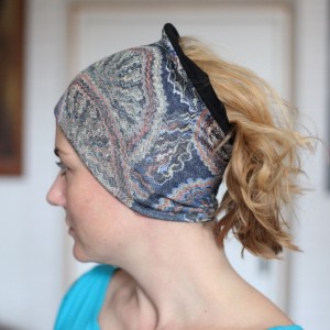 opaska sportowa dzianinowa szeroka