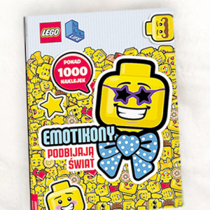 nowa książka Lego Emotikony podbijają świat naklejki i łamigłówki dla dzieci