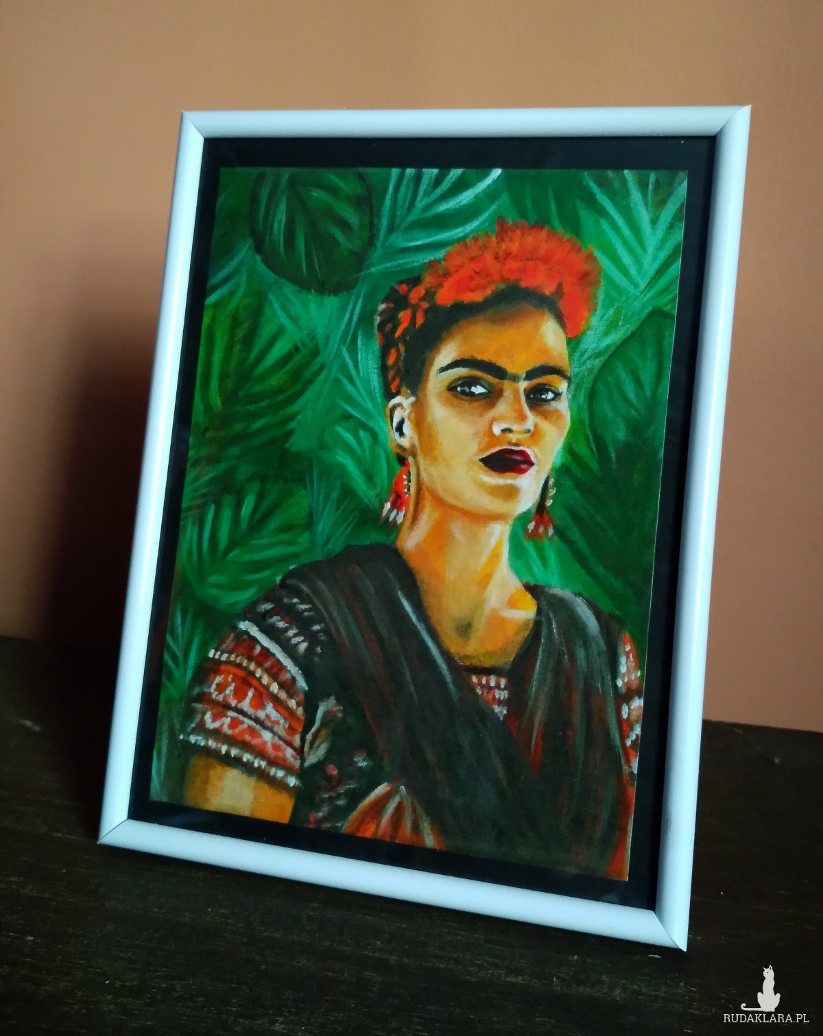 Portret Obraz w ramie A5 Frida Kahlo reprodukcja mojego obrazu ozdoba na ścianę