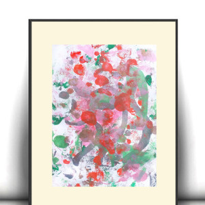 abstrakcyjny rysunek malowany ręcznie, boho dekoracja na ścianę, abstrakcja grafika  A3, nowoczesny obraz do domu