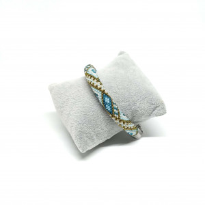 Bransoletka z koralików w romby