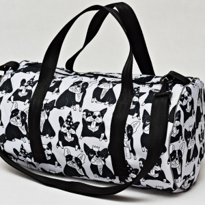 Torba sportowa wodoodporna podręczna, torba na basen siłownię, torba podróżna pieski buldog