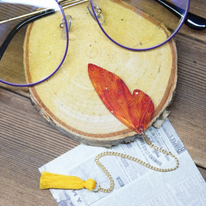 Zakładka skrzydło wróżki - pomarańcz