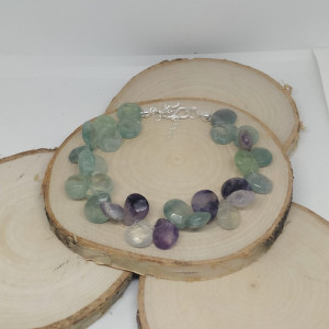 Ciekawa bransoletka z pięknego Fluorytu