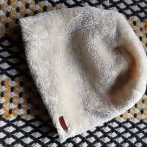 Czapka futrzana zimowa ecru