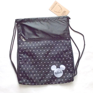 nowy worek z myszką, myszka workoplecak, czarny workoplecak dla dziewczyny, plecaczek dla nastolatki, worek do szkoły, sportowy worek z Minnie