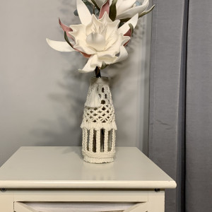 Flakon / wazonik, makrama, boho