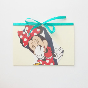 kartka dla dziewczynki, bajkowa kartka bez życzeń, myszka Minnie kartka, kartka z myszką Minnie, kartki dla dzieci, kartka dla dziewczyny, kartka z Minnie