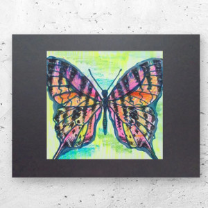 motylek obrazek, retro plakat A4, mały obrazek z motylkiem, plakat z motylkiem, kolorowy plakat z motylem, motyl plakat 21x30, plakaty w stylu vintage, boho posters A4, motylek plakat A4