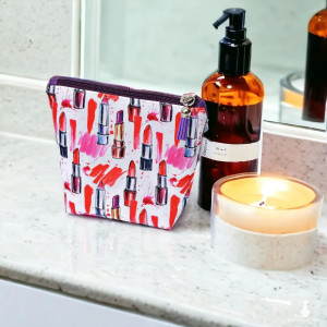 Kosmetyczka damska etui do torebki wodoodporna kosmetyczka pomadki mała