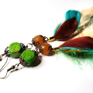 Kolczyki pióra duze i lekkie