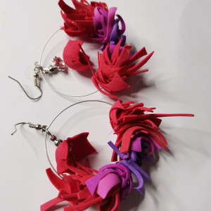 Kolczyki kwiaty koła duze i lekkie