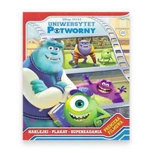 nowa książka Uniwersytet potworny super zadania naklejki, książka potwory uniwersytet, książka z naklejkami i łamigłowkami dla dzieci