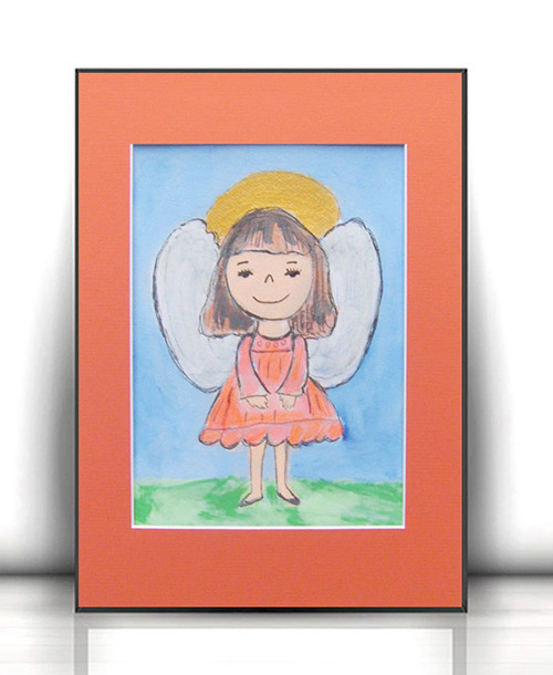 rysunek z aniołkiem, obrazek z aniołkiem, ręcznie malowany aniołek, aniołek dekoracja do domu, anioł do pokoju dziecka