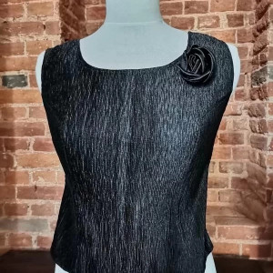 sylwestrowa czarna bluzka vintage