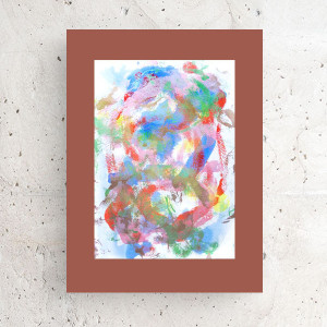 abstrakcyjny rysunek 30x40, nowoczesna grafika na ścianę, abstrakcja obraz A3, kolorowy rysunek dp loftu, boho dekoracja do domu