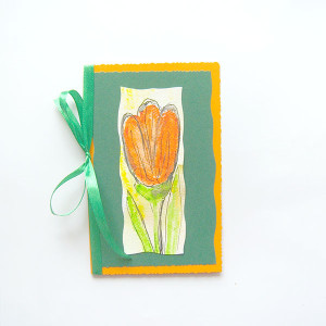 kwiatek kartka bez życzeń, ręcznie malowana kartka okolicznościowa, kartka dla dziewczyny, kartka z kwiatkiem, zaproszenie bez tekstu, podziękowanie