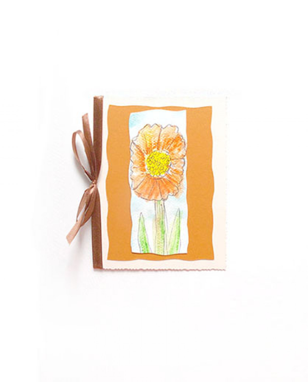 kwiatek kartka bez życzeń, malowana kartka okolicznościowa, kartka dla dziewczyny, kartka z kwiatkiem