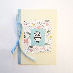 pastelowa z pandą, panda kartka, kartki dla dzieci, śmieszne kartki, fajne kartki, bajkowe kartki bez życzeń, kartki na różne okazje