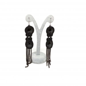 Czarne kolczyki sutasz kolekcja Glamour