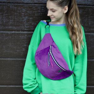 Nerka welurowa fioletowa