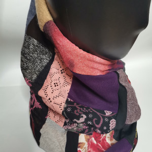 Komin patchworkowy kolorowyv milutki