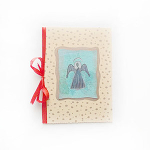 pastelowa kartka z aniołkiem, aniołek kartka, malowane ręcznie kartki na Boże Narodzenie, kartki na Nowy Rok, rustykalne kartki bez życzeń, świąteczne kartki