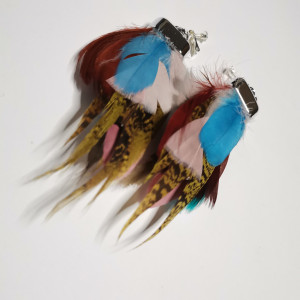 Klipsy kolorowe pióra