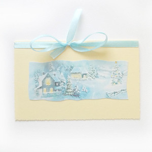 zimowa kartka świąteczna, kartki noworoczne, Boże Narodzenie kartka z pejzażem, zima kartka na Boże Narodzenie, kartki na Nowy Rok, pastelowe kartki na święta Bożego Narodzenia