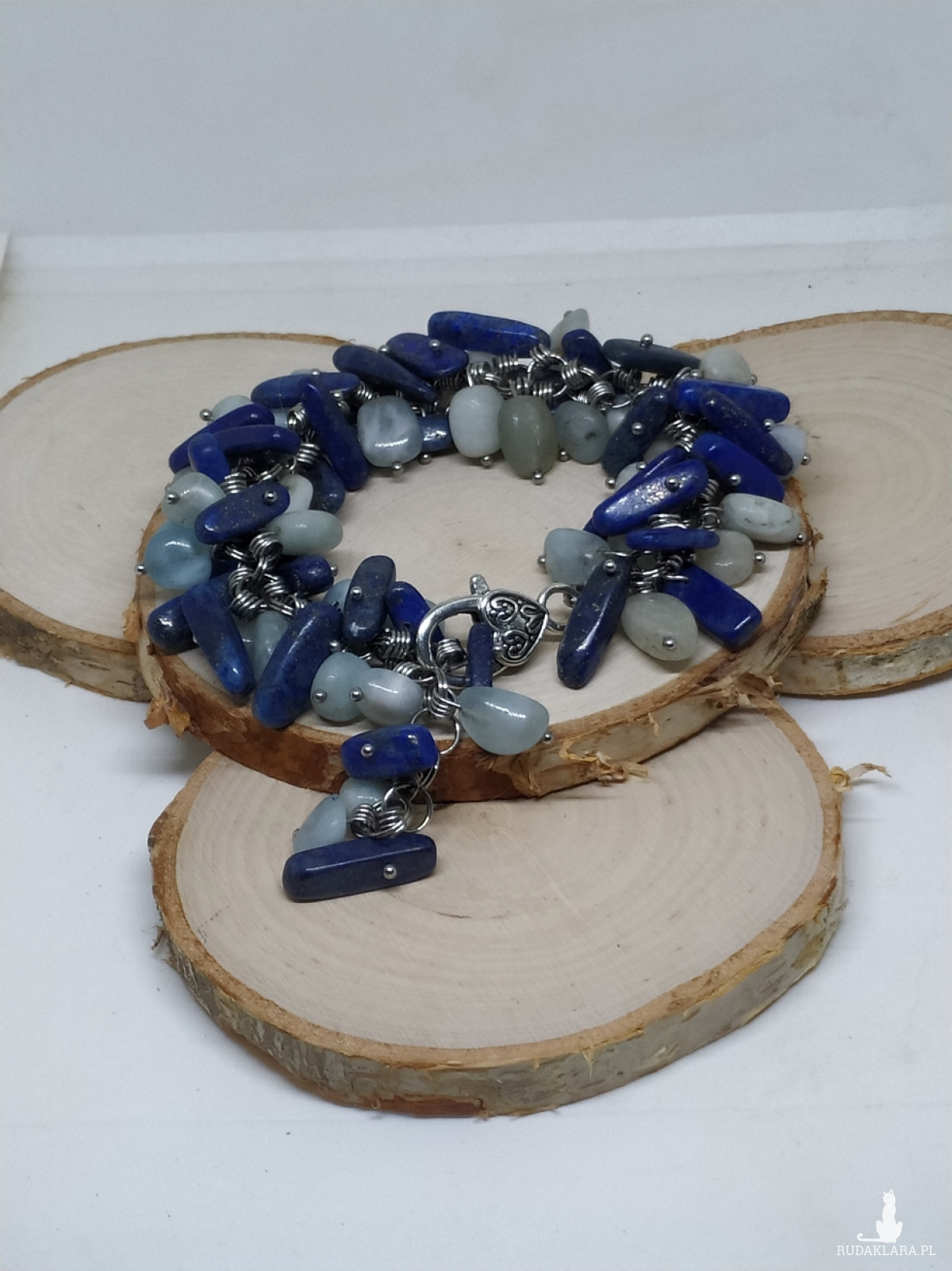 Bransoletka z Akwamarynów i Lapis Lazuli