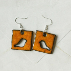 Kolczyki ażurowe ptaszki