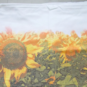 nowy obrus w kwiaty, słoneczniki obrus, duży obrus z bawełny, bawełniany obrus w słoneczniki