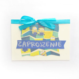 zaproszenie dla dziecka, bajkowe zaproszenie, śmieszne zaproszenie, minionki zaproszenia dla dzieci, zaproszenie z minionkami, puste zaproszenie, zaproszenie bez tekstu
