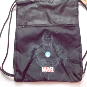 nowy workoplecak, czarny workoplecak z Ironmanem, Ironman worek, marvel workoplecak, worek dla chłopaka, workoplecak dla chłopaka