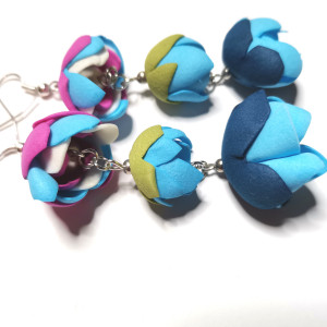 Kolczyki kwiaty etno