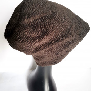 Czapka futrzana zimowa brązowa