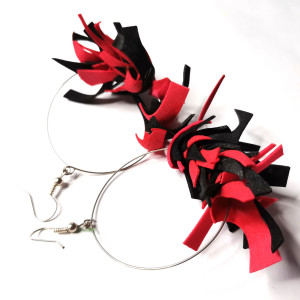 Kolczyki czerwono czarne -najbogatsza góralka z